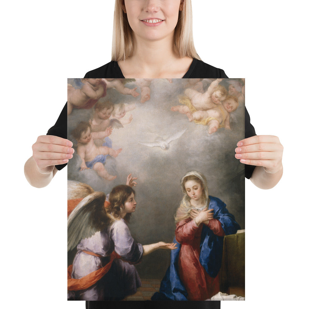 Annunciation canvas Marian Catholic wedding gift